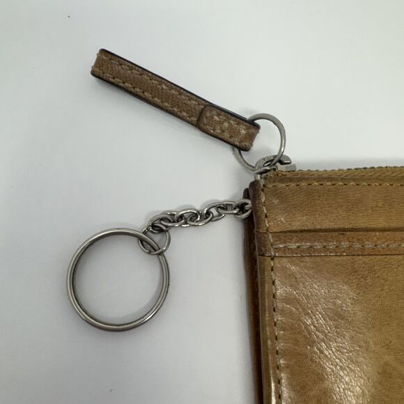 Vintage Coach RARE Leather Ware Keychain Card Holder Main Pocket tan brown - Picture 5 of 8